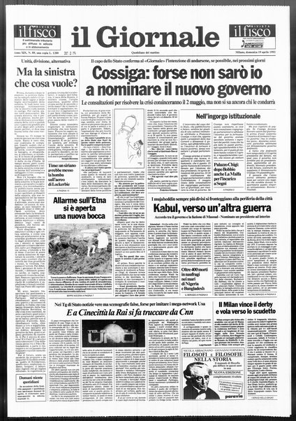 Il giornale : quotidiano del mattino